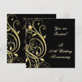 Uitnodiging 50ste huwelijksverjaardag (Voorkant / Achterkant)