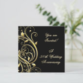 Uitnodiging 50ste huwelijksverjaardag (Staand voorkant)