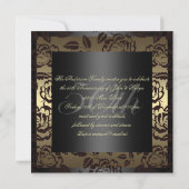 Uitnodiging 50ste huwelijksverjaardag Black & Gold (Achterkant)