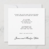 Uitnodiging 50ste huwelijksverjaardag met rode roz (Achterkant)