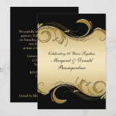 Uitnodiging 50ste huwelijksverjaardag vintage (Voorkant / Achterkant)