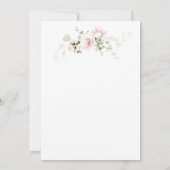 Uitnodiging 50ste huwelijksverjaardag witte roze r (Achterkant)