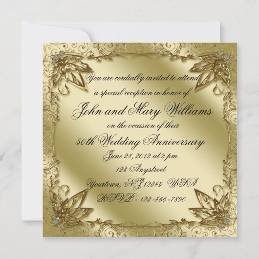 Uitnodiging 50ste trouwdag (Achterkant)