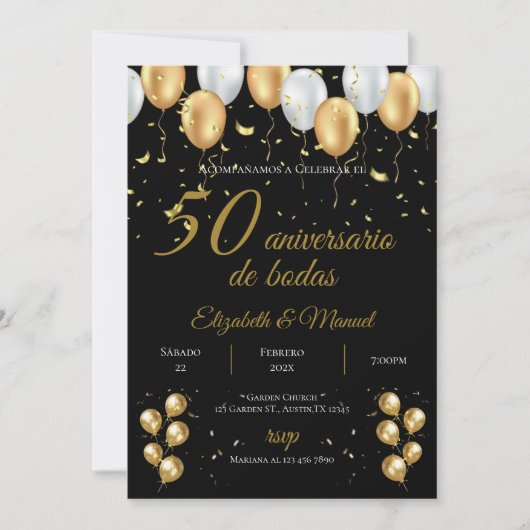 Uitnodiging 50ste verjaardag (Voorkant)