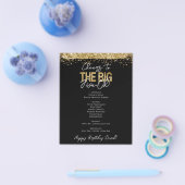 Uitnodiging 50ste Verjaardag Big Five-oh Feestmenu Flyer (Enkel)