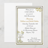 Uitnodiging 50ste verjaardag Champagne (Voorkant / Achterkant)