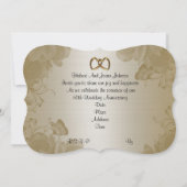 Uitnodiging 50ste verjaardag elegante goud (Achterkant)