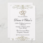 Uitnodiging 50ste verjaardag gouden werveling (Voorkant / Achterkant)