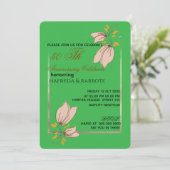 Uitnodiging 50ste verjaardag, Groene Huwelijksverj (Staand voorkant)