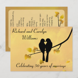 Uitnodiging 50ste verjaardag Love Birds