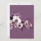 Uitnodiging 50ste verjaardag met orchideeën bloeme (Achterkant)