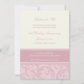 Uitnodiging 50ste verjaardag Roze Krullen Foto (Achterkant)