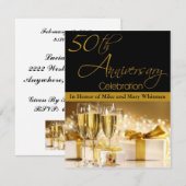 Uitnodiging 50ste verjaardagsfeest (Voorkant / Achterkant)