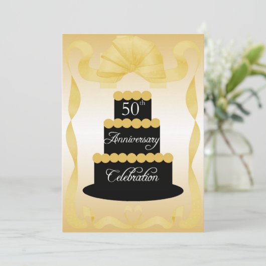 Uitnodiging 50ste verjaardagsfeest (Staand voorkant)