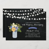 Uitnodiging 50ste verjaardagsfeest met schoolbord (Voorkant / Achterkant)