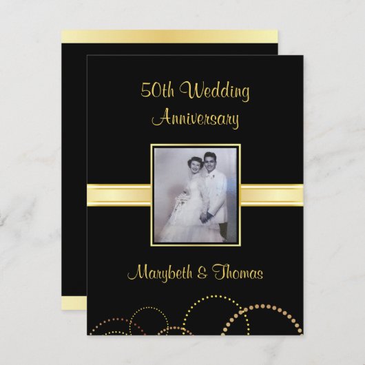 Uitnodiging 50ste verlichtingspartij - Foto option (Voorkant / Achterkant)