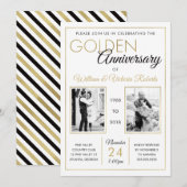 Uitnodiging 50ste verlichtingspartij, namaak goud (Voorkant / Achterkant)