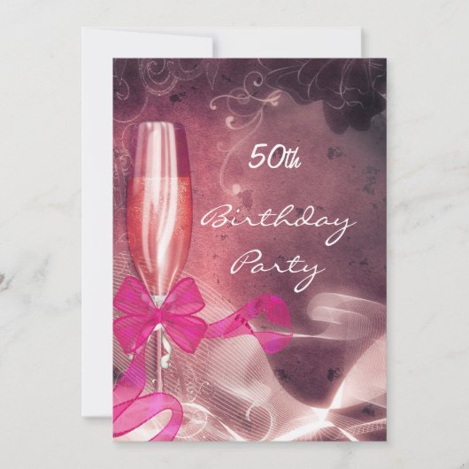 Uitnodiging 50ste verpartij Roze (Voorkant)