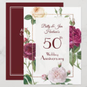 Uitnodiging 50ste verparty (Voorkant / Achterkant)