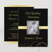 Uitnodiging 50ste verparty - Foto optioneel (Voorkant / Achterkant)