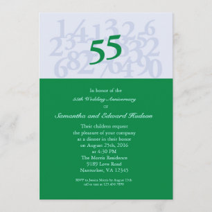 Uitnodiging 55e Smaragden Huwelijksjubileum