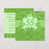 Uitnodiging 55e Smaragden Huwelijksjubileumfeest (Voorkant / Achterkant)