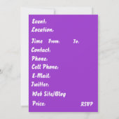 Uitnodiging 5 x 7 inch Amerika niet vergeten.... (Achterkant)