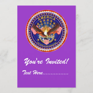 Uitnodiging 5 x 7 inch Amerika niet vergeten....