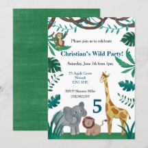 Uitnodiging 5e verjaardag Oerwoud