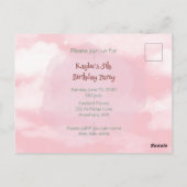 Uitnodiging 5e verjaardag treinmachinemeisje (Achterkant)