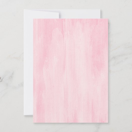 Uitnodiging 5e verjaardag - waterverf taart meisje (Achterkant)