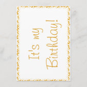 Uitnodiging 5e verjaardagsfeestje met foto informatiekaartje (Achterkant)