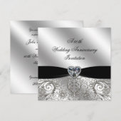 Uitnodiging 60-jarig diamanten huwelijksfeest (Voorkant / Achterkant)