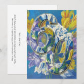 Uitnodiging 60-jarig huwelijksfeest Freesias (Voorkant / Achterkant)