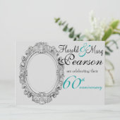 Uitnodiging 60-jarig huwelijksjubileum (Staand voorkant)