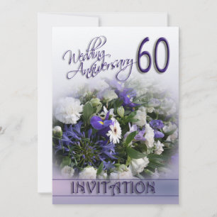 Uitnodiging 60-jarig Huwelijksjubileum Blauwe Bloe