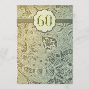 Uitnodiging 60-jarig huwelijksjubileum vintage ont