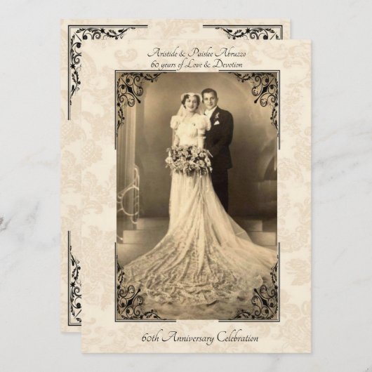Uitnodiging 60-jarig jubileum (Voorkant / Achterkant)
