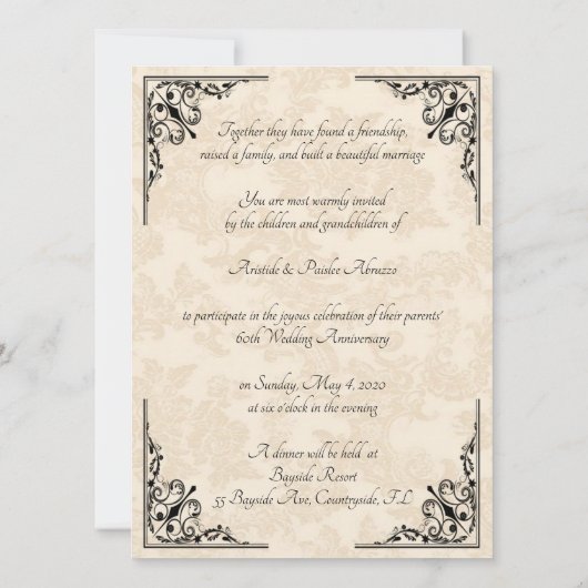 Uitnodiging 60-jarig jubileum Vintage (Achterkant)