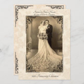 Uitnodiging 60-jarig jubileum Vintage (Voorkant / Achterkant)