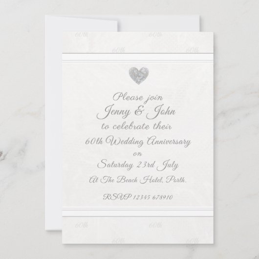 Uitnodiging 60e diamanten bruiloft hart (Achterkant)