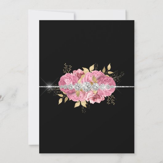 Uitnodiging 60e Diamanten Huwelijksjubileum Feest (Achterkant)