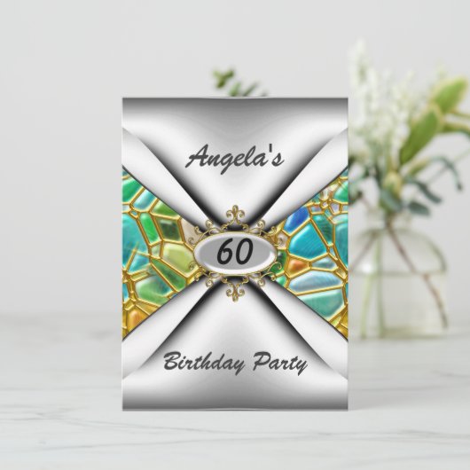 Uitnodiging 60e verjaardag (Staand voorkant)