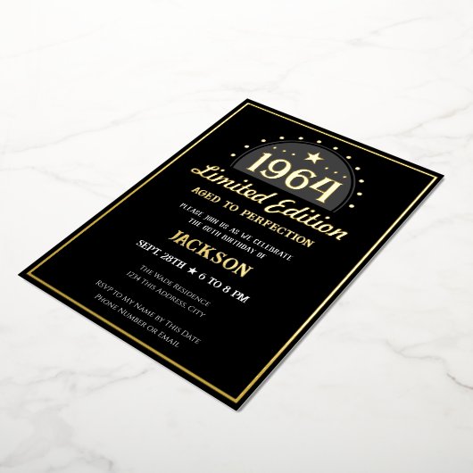 Uitnodiging 60e verjaardag Limited Edition (Gedraaid)