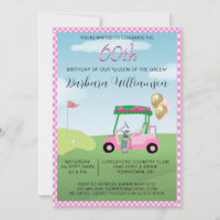 Uitnodiging 60e verjaardagsfeest damesgolfer thema