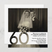 Uitnodiging 60ste huwelijksverjaardag 5.25 x 5.25 (Voorkant / Achterkant)