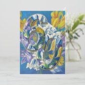 Uitnodiging 60ste huwelijksverjaardag Freesias (Staand voorkant)