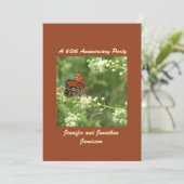 Uitnodiging 60ste verjaardagsfeest Vlinder (Staand voorkant)