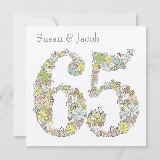 Uitnodiging 65-jarig huwelijksfeest (Voorkant)