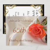 Uitnodiging 65e huwelijksverjaardagfeest (Voorkant / Achterkant)